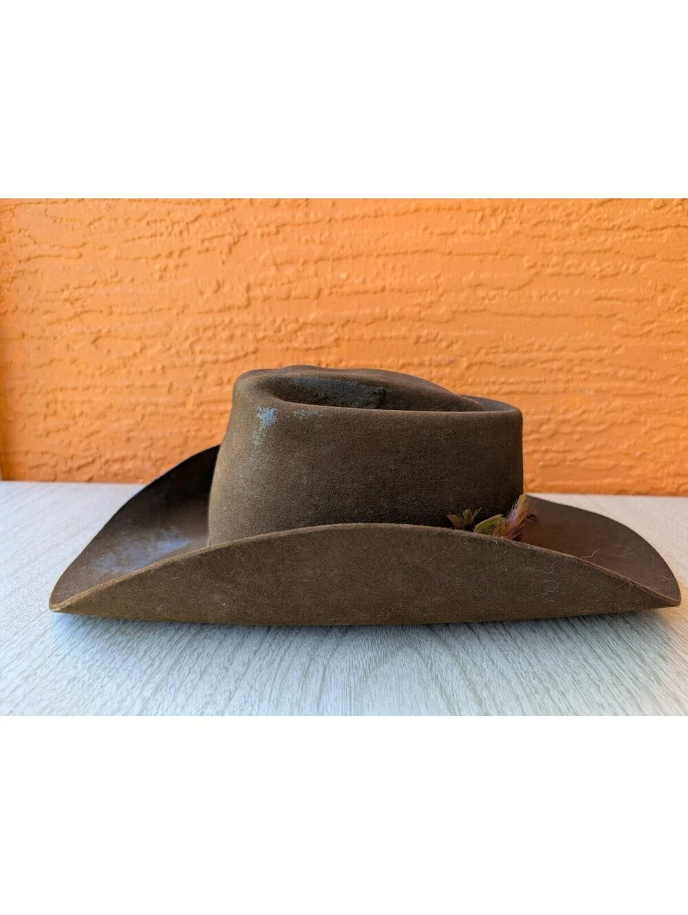 Vintage The Westerners Missoula MT Brown Felt Western Cowboy Hat Size 7–7 1/8...
